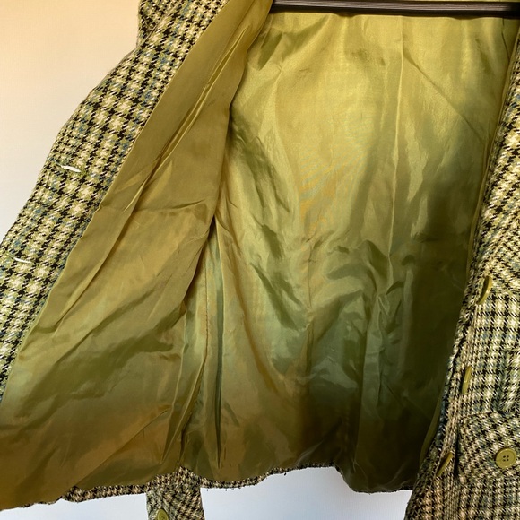 Body Central Green Plaid Jacket Wool/Poly Blend Size Small - Picture 5 of 8